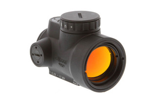 Trijicon MRO red dot sight features a wide objective lens for an improved field of view